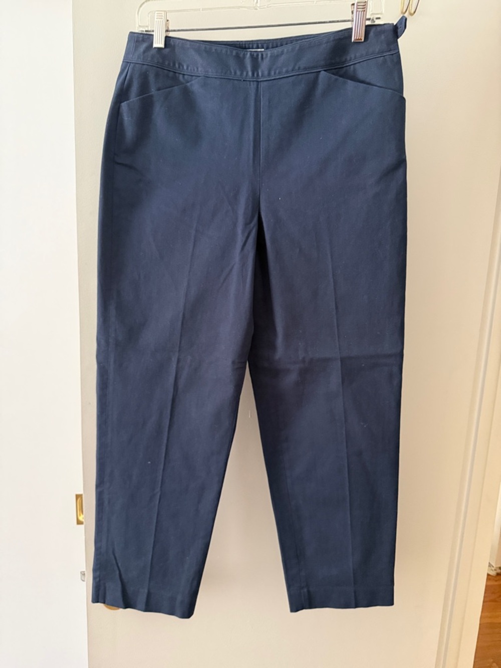 Talbots Navy Cropped Straight-Leg Pants